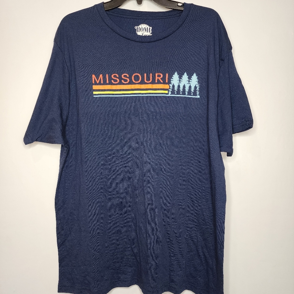 Mens Missouri Navy Blue Short Sleeve T-Shirt, Size XL, BRAND NEW